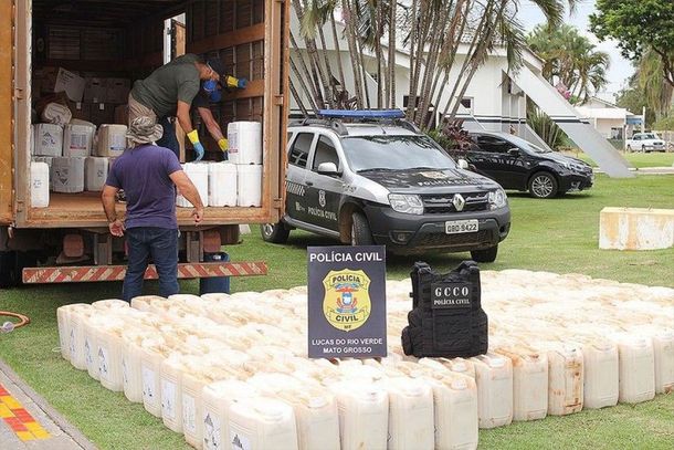 Pol&iacute;cia de Mato Grosso investiga poss&iacute;veis receptadores de produtos agroqu&iacute;micos roubados na regi&atilde;o de Lucas do Rio Verde