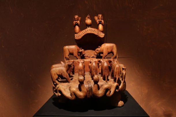 Obra de Artur Pereira na exposi&ccedil;&atilde;o "Fauna e F&eacute; - Artur Pereira" realizada entre dezembro de 2018 e mar&ccedil;o de 2019 em Belo Horizonte