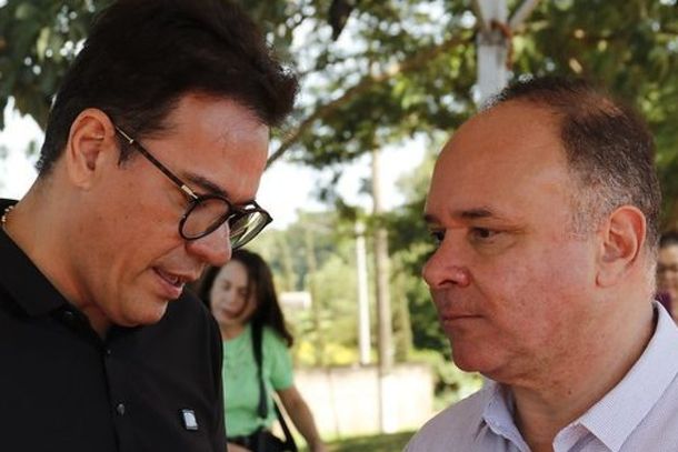 F&aacute;bio Marcondes com o prefeito de Rio Preto, Coronel F&aacute;bio