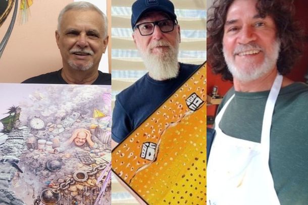 Mirassolenses Valdecir Gerotto, Thomaz Vita Neto e Jair Lemos representam a cidade em di&aacute;logo entre arte e medicina