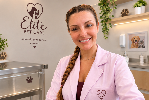 Dra. Mait&ecirc; Benito &eacute; m&eacute;dica-veterin&aacute;ria da Elite Pet Care, em S&atilde;o Jos&eacute; do Rio Preto