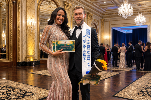 Amanda e Dem&eacute;trio elevaram o nome de Mirassol em Concurso Internacional de Beleza, na Col&ocirc;mbia