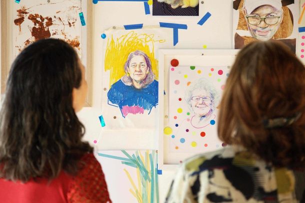 Sem T&iacute;tulo, assemblage com retratos de Z&eacute; Ot&aacute;vio