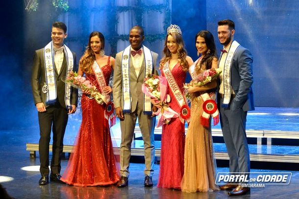Ao centro, Alana Martins e o mister, Rodofo Vieira que representar&atilde;o a cidade no Miss e Mister Paran&aacute;