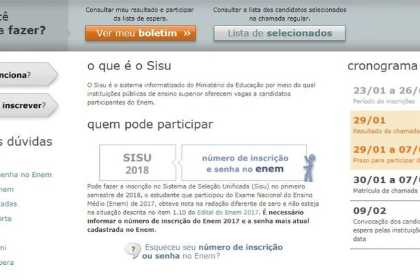 Matrículas Para Aprovados Na Primeira Chamada Do Sisu Começam Hoje 8258