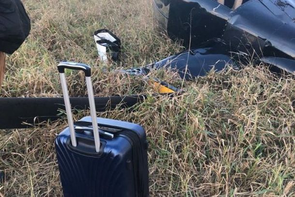 Mala estava escondida em mata, pr&oacute;ximo de onde a aeronave pousou.