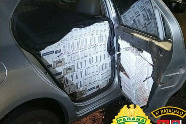 Cigarros apreendidos foram encaminhados &agrave; Pol&iacute;cia Federal, em Maring&aacute;.