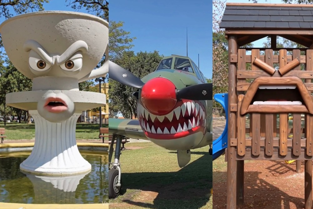  Monumentos de Paranava&iacute; &ldquo;soltam o verbo&rdquo; em meme viral nas redes sociais