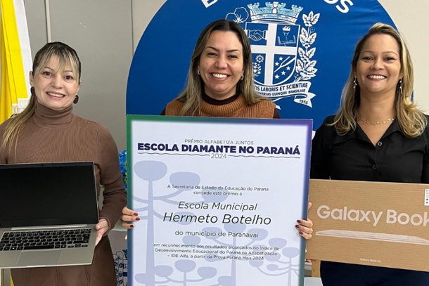 Paranava&iacute; tem tr&ecirc;s escolas reconhecidas em premia&ccedil;&atilde;o estadual de alfabetiza&ccedil;&atilde;o.