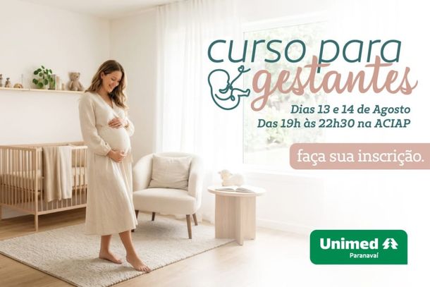 Encontros acontecem nos dias 13 e 14 de agosto e abordar&atilde;o parto, amamenta&ccedil;&atilde;o, cuidados com o beb&ecirc; e primeiros socorros.