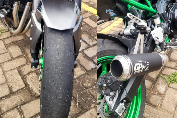 Motociclista &eacute; abordado ap&oacute;s acelerar com escapamento irregular e tem moto apreendida.