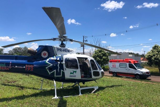 Acidente dom&eacute;stico aconteceu enquanto a m&atilde;e cozinhava; crian&ccedil;a precisou ser intubada e transferida de helic&oacute;ptero para Maring&aacute;.