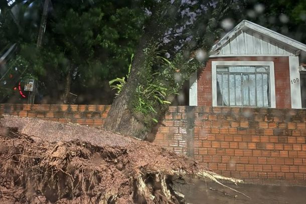 Em S&atilde;o Carlos do Iva&iacute; e Para&iacute;so do Norte, moradores registraram os efeitos dos ventos fortes. Em Para&iacute;so, &aacute;rvores foram derrubadas durante a noite de sexta-feira, provocando transtornos.