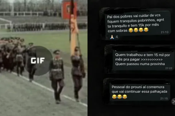 Den&uacute;ncia aponta ataques a bolsistas de Medicina e apologia ao nazismo.