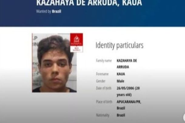 Kau&atilde; Kazahaya de Arruda, de 20 anos, &eacute; procurado pelo assassinato do norte-americano Tamir Nadav; pol&iacute;cia suspeita que ele e uma segunda investigada estejam no Paraguai.
