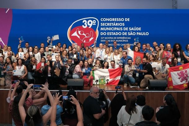 Munic&iacute;pios premiados e que receberam men&ccedil;&atilde;o honrosano 39&ordm; Congresso de Secret&aacute;rios Municipais de Sa&uacute;de do Estado de S&atilde;o Paulo.