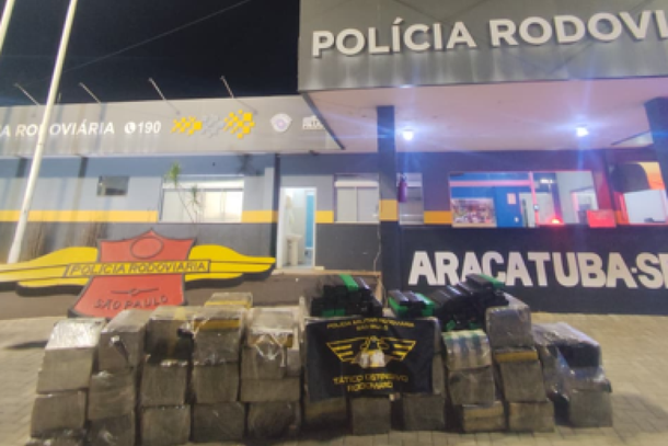 Material apreendido pela Pol&iacute;cia