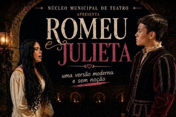 O espet&aacute;culo &ldquo;Romeu e Julieta&rdquo; &eacute; apresentado por 25 alunos de 11 a 15 anos