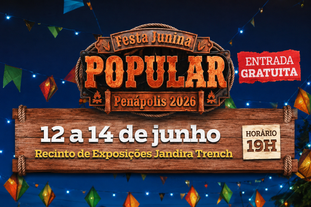 Festa Julina ocorrer&aacute; de 12 a 14 de junho em Pen&aacute;polis