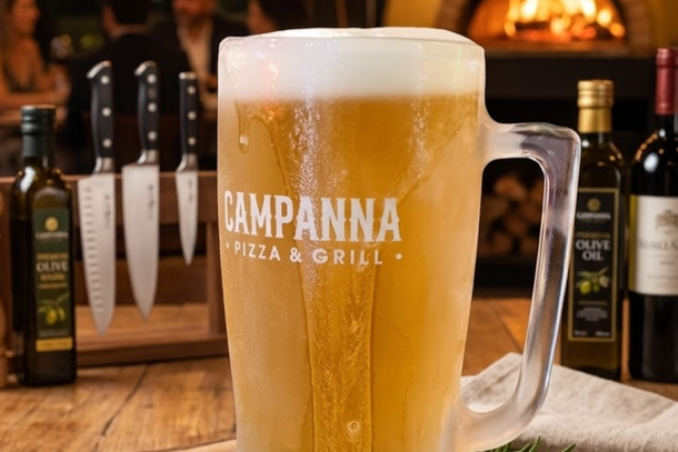 Aquele chopp gelado do Campanna Pizza & Bar