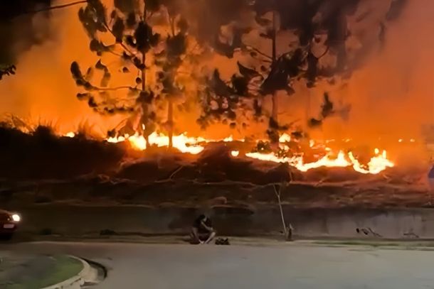  Brigada controla inc&ecirc;ndio pr&oacute;ximo a conjunto habitacional em Guare&iacute;