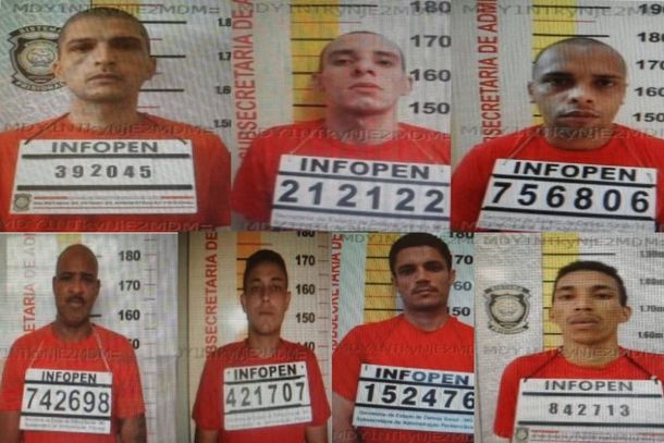 Sejusp divulgou fotos de sete dos oito foragidos 