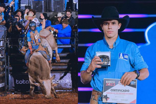 Peão de Congonhal é o grande campeão em montaria de touros no rodeio de  Barretos