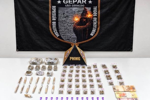 Material apreendido com o menor traficante 