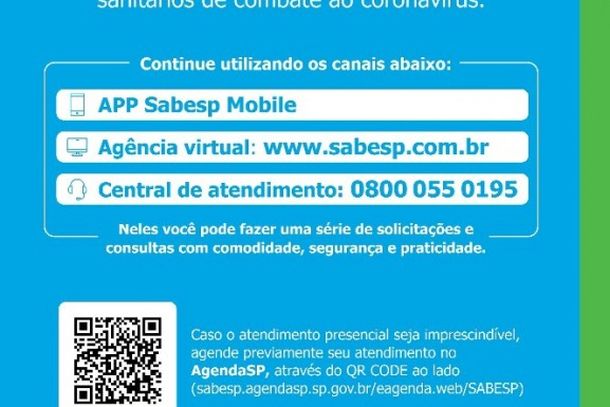 Sabesp - Na agência virtual é possível encontrar o número