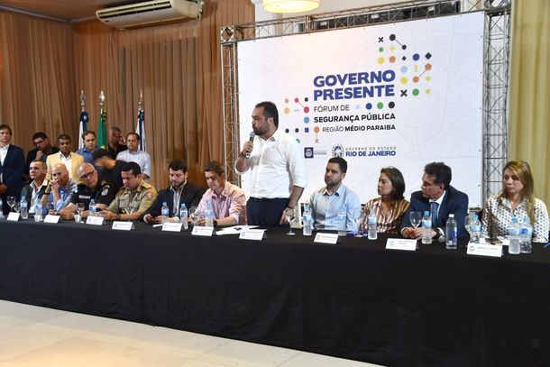 Governador Cl&aacute;udio Castro detalhou os investimentos de seu governo em seguran&ccedil;a p&uacute;blica durante o evento
