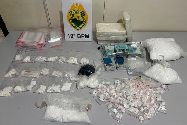 Opera&ccedil;&atilde;o da ROTAM termina com apreens&atilde;o de coca&iacute;na e R$ 37 mil na regi&atilde;o