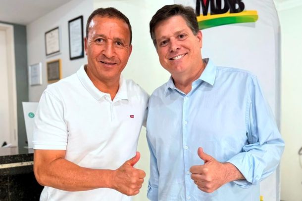Edson Ferraz, na foto ao lado de Baleia Rossi, disputar&aacute; uma vaga na Assembleia Legislativa do Estado de S&atilde;o Paulo (Alesp)