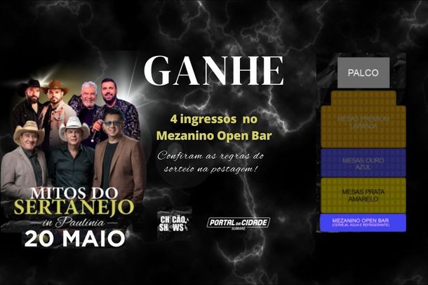 Promo&ccedil;&atilde;o para o show Mitos do Sertanejo in Paulinia