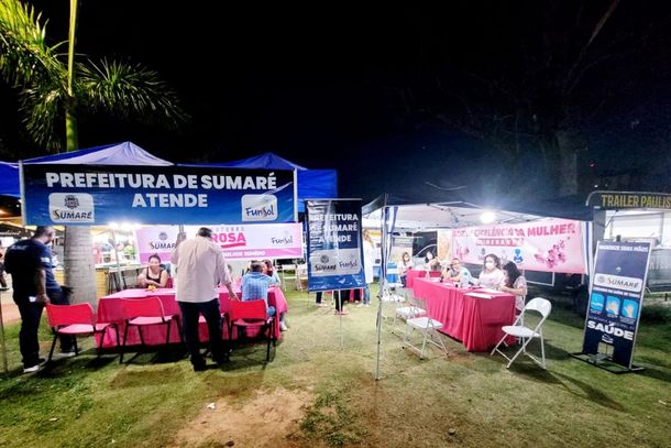 Estrutura da Prefeitura de Sumar&eacute; Atende na feira noturna do Macarenko