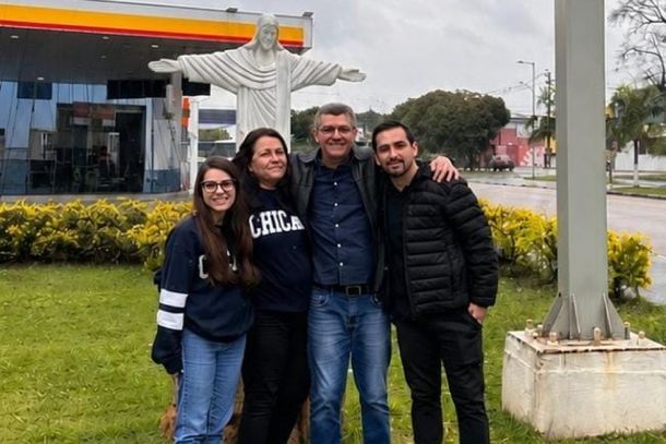 Warlei Fininho e fam&iacute;lia