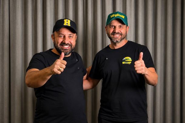 Prefeito Henrique do Para&iacute;so e o pr&eacute;-candidato Rafael Virginelli