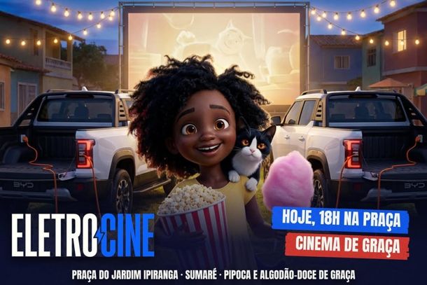 Cinema gratuito em pra&ccedil;a de Sumar&eacute; ter&aacute; estreia de filme produzido por crian&ccedil;as