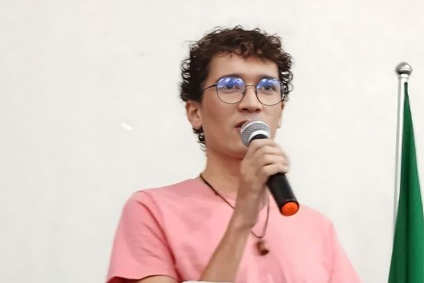 Gleydson Queiroz, presidente do Conselho da Juventude, falou sobre a participa&ccedil;&atilde;o coletiva na elabora&ccedil;&atilde;o do plano