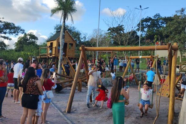 &Aacute;rea de Playground recebeu muitas crian&ccedil;as no Parque