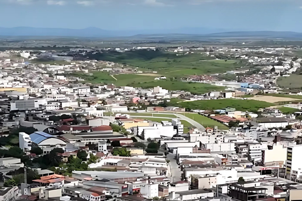 Vista a&eacute;rea do munic&iacute;pio de Surubim