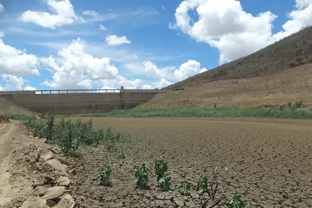Em abril de 2017, a Barragem de Jucazinho secou