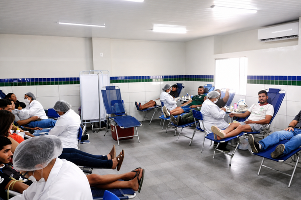 Sala da coleta de sangue esteve sempre cheia durante os dois dias de mobiliza&ccedil;&atilde;o