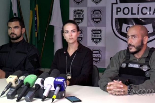 A coletiva foi realizada pela delegada-chefe da 15&ordf; SDP, Mariana Vieira, e pelos delegados, Tiago Teixeira e Cristiano Quintas
