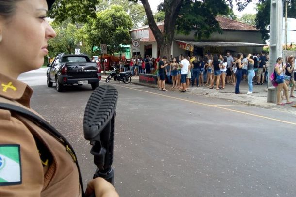 A Pol&iacute;cia Militar estava preparada para conter qualquer tumulto