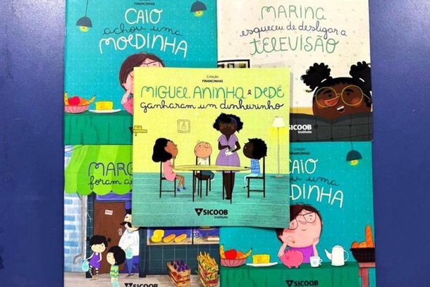 A cole&ccedil;&atilde;o Financinhas oferece livros paradid&aacute;ticos que exploram desejos, necessidades e a import&acirc;ncia de fazer escolhas