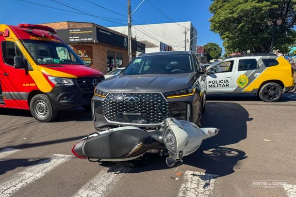  A colis&atilde;o aconteceu na avenida Celso Garcia Cid, no sentido &agrave; Pra&ccedil;a Santos Dumont