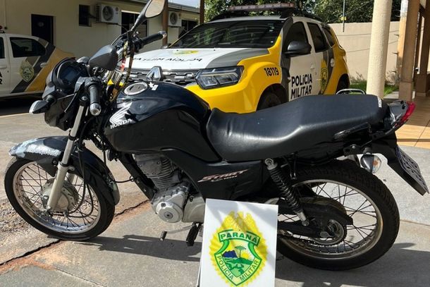 Moto apreendida na &aacute;rea central no final da manh&atilde; desta segunda