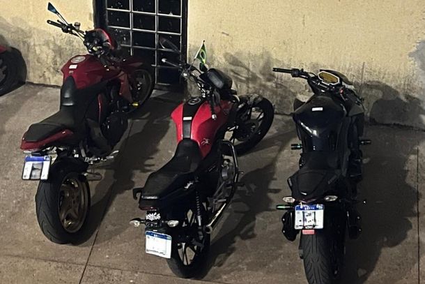 Motos apreendidas pela Rocam no final da tarde desta segunda