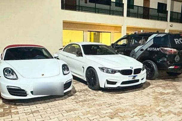 Equipes avistaram uma BMW 430i e um Porsche Boxster realizando arrancadas bruscas e circulando em velocidade incompat&iacute;vel com a via p&uacute;blica