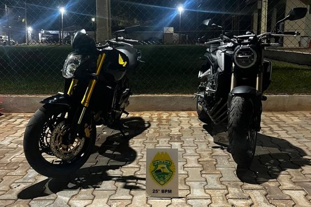 Foram retiradas de circula&ccedil;&atilde;o uma Honda CB 650R e uma Honda CB600F Hornet